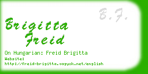 brigitta freid business card